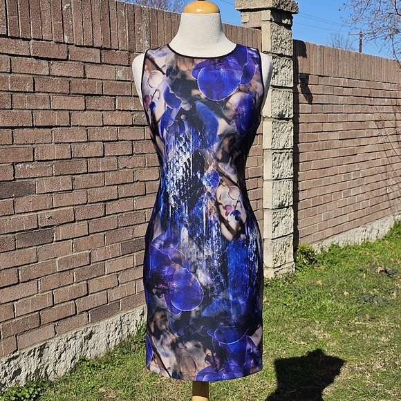 Joanne Beck stretchy blue/ purple dress - Picture 1 of 8